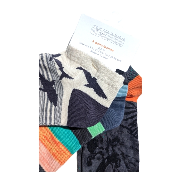 Gymboree Boys Sharks/Stripes/Tropical ankle Socks - Picture 2 of 7